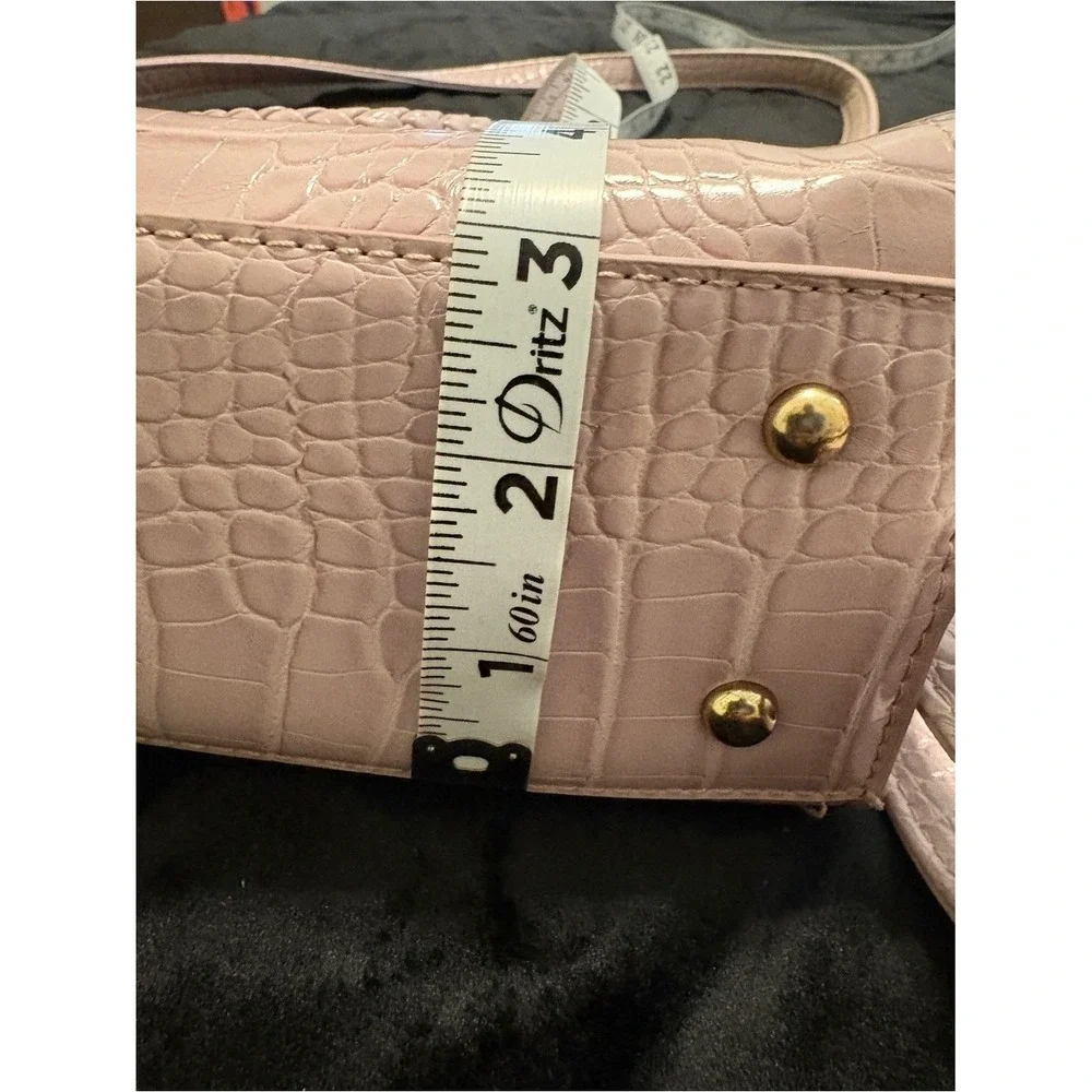CLEARANCE-Pre-loved‎ bebe Pale Purple Croc-Embossed Top-Handle Satchel/Crossbody